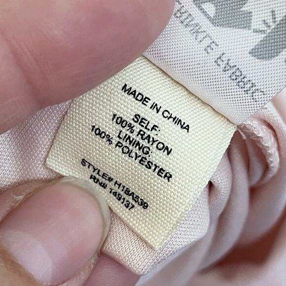 OneTheLand Maxi Dress Large Pink Cold Shoulder Halter Floral Feminine Romantic - Picture 12 of 12